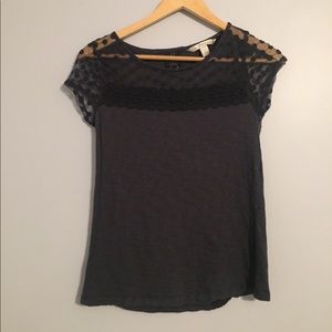 LC navy blue lace top